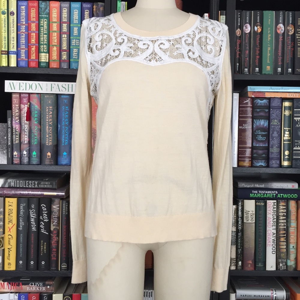 Kooples Embroidered Lace Sweater